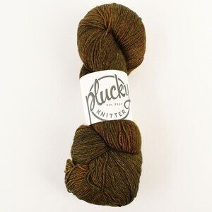 Plucky Knitter Nifty Yarn Merino Cashmere Nettle One Hit Wonder Brown Green